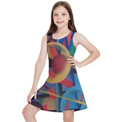 Kaleidoscope 2 Kids  Lightweight Sleeveless Dress by WILLBIRDWELL