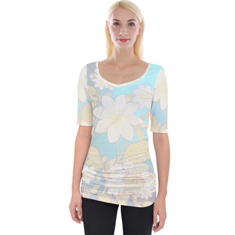 Blonde Dahlia - By Larenard Wide Neckline Tee by LaRenard