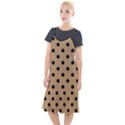 Large Black Polka Dots On Wood Brown - Camis Fishtail Dress View1