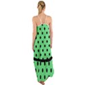 Large Black Polka Dots On Algae Green - Cami Maxi Ruffle Chiffon Dress View2