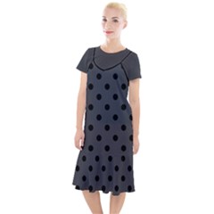 Large Black Polka Dots On Anchor Grey - Camis Fishtail Dress by FashionLane