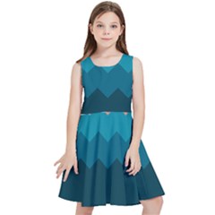 Flat Ocean Palette Kids  Skater Dress by goljakoff