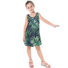 Green Leaves Kids  Sleeveless Dress by goljakoff