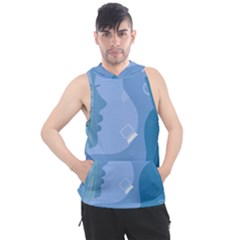 Online Woman Beauty Blue Men s Sleeveless Hoodie by Mariart