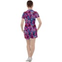 Pink Blue Flowers Women s Tee and Shorts Set View2