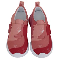 Online Woman Beauty Pink Kids  Velcro No Lace Shoes by Mariart