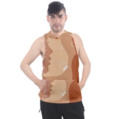 Online Woman Beauty Brown Men s Sleeveless Hoodie by Mariart