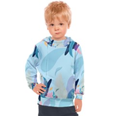 Nature Leaves Plant Background Kids  Hooded Pullover by Mariart