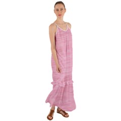 Pink Knitting Cami Maxi Ruffle Chiffon Dress by goljakoff