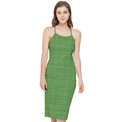 Green Knitting Bodycon Cross Back Summer Dress by goljakoff