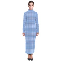 Blue Knitting Turtleneck Maxi Dress by goljakoff