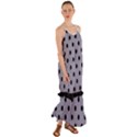 Large Black Polka Dots On Coin Grey - Cami Maxi Ruffle Chiffon Dress View1