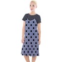 Large Black Polka Dots On Cool Grey - Camis Fishtail Dress View1