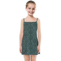 Green Sashiko Kids  Summer Sun Dress by goljakoff