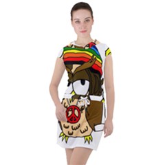  Rainbow Stoner Owl Drawstring Hooded Dress by IIPhotographyAndDesigns