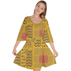 Digital Paper African Tribal Velour Kimono Dress by HermanTelo