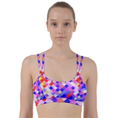 Squares Pattern Geometric Seamless Line Them Up Sports Bra by Dutashop