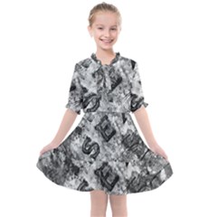 Sex Painting Word Letters Kids  All Frills Chiffon Dress by Dutashop