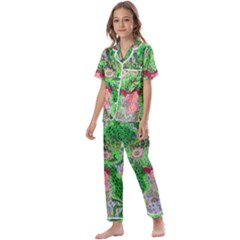 Supersonicfrog Kids  Satin Short Sleeve Pajamas Set by chellerayartisans