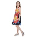 Orange and Blue Chamomiles Design Kids  Skater Dress View2