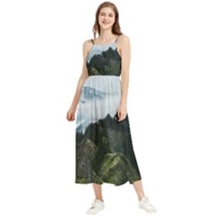 Mountain Landscape Boho Sleeveless Summer Dress by goljakoff