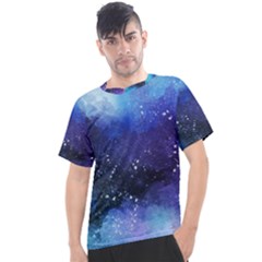 Blue Space Paint Men s Sport Top by goljakoff