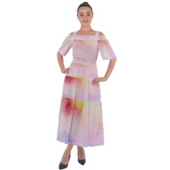 Rainbow Splashes Shoulder Straps Boho Maxi Dress  by goljakoff