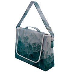 Blue Green Waves Box Up Messenger Bag by goljakoff