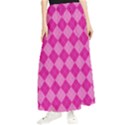 Pink Diamond Pattern Maxi Chiffon Skirt View1