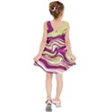 Purple Vivid Marble Pattern Kids  Sleeveless Dress View2