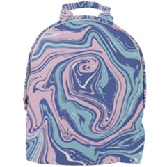 Blue Vivid Marble Pattern 10 Mini Full Print Backpack by goljakoff