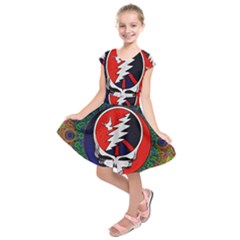 Grateful Dead - Kids  Short Sleeve Dress by Sapixe