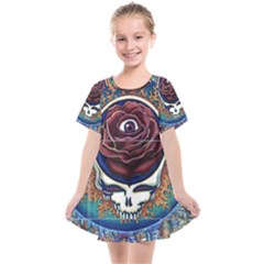 Grateful-dead-ahead-of-their-time Kids  Smock Dress by Sapixe