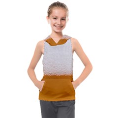 Beer Foam Bubbles Alcohol  Glass Kids  Sleeveless Hoodie by Amaryn4rt