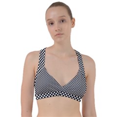 Black And White Checkerboard Background Board Checker Sweetheart Sports Bra by Amaryn4rt