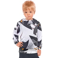 Natural Palm Plant Kids  Hooded Pullover by Mariart