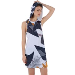 Natural Palm Plant Racer Back Hoodie Dress by Mariart