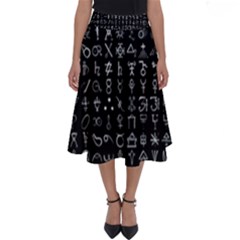 Alchemical Symbols - Collected Inverted Perfect Length Midi Skirt by WetdryvacsLair