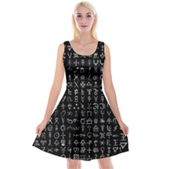 Alchemical Symbols - Collected Inverted Reversible Velvet Sleeveless Dress by WetdryvacsLair