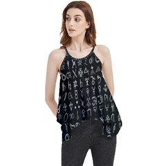 Alchemical Symbols - Collected Inverted Flowy Camisole Tank Top by WetdryvacsLair