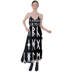 The Anglo Saxon Futhorc Collected Inverted Tie Back Maxi Dress by WetdryvacsLair