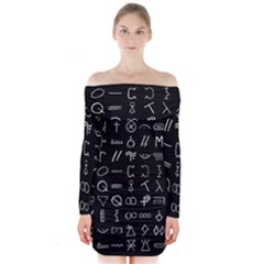 Hobo Signs Collected Inverted Long Sleeve Off Shoulder Dress by WetdryvacsLair