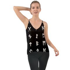 Elder Futhark Rune Set Collected Inverted Chiffon Cami by WetdryvacsLair