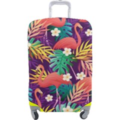 Flamingo Love Luggage Cover (large) by designsbymallika