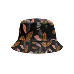 Animal Print Leaves Pattern Inside Out Bucket Hat (kids) by designsbymallika