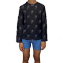 Arfican Head Sculpture Motif Print Pattern Kids  Long Sleeve Swimwear View1