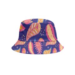 Blue Paisley Print 2 Inside Out Bucket Hat (kids) by designsbymallika