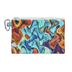 Abstrait Canvas Cosmetic Bag (large) by sfbijiart