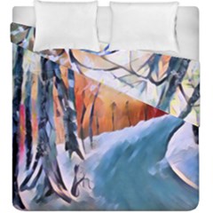 Paysage D hiver Duvet Cover Double Side (king Size) by sfbijiart