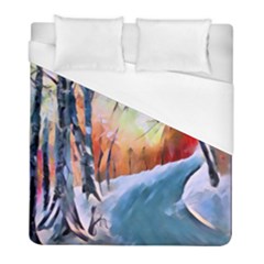 Paysage D hiver Duvet Cover (full/ Double Size) by sfbijiart